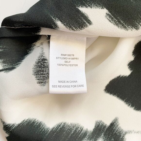 Daniel Rainn Blouse Woman’s Medium Koda Split Neck Floral Tunic Tab Sleeve - Picture 8 of 11